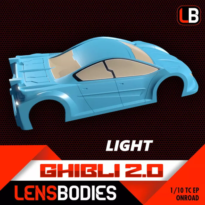 Lens Bodies GHIBLI 2.0 1/10 Touring Onroad 190mm Body Lexan Shell - Light Weight