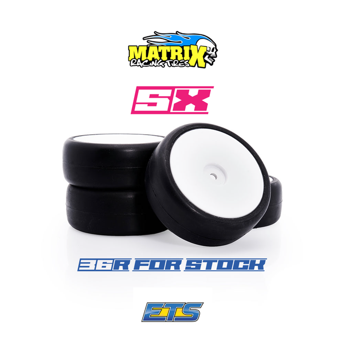 Matrix 1/10 36R Asphalt "ETS STOCK" Touring Car Rubber Tires "Complete Set" (4) - EPA036 - RCXX Bundle