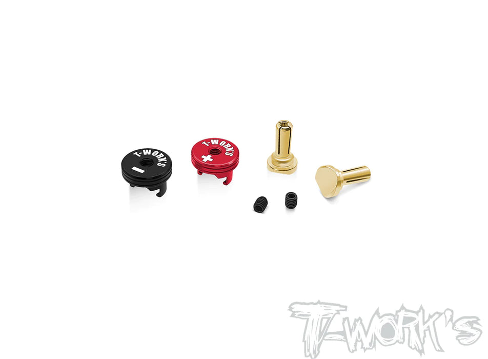 T-Works EA-040-4-BB Polarity Heatsink Connector 4mm (2) - Black/Red