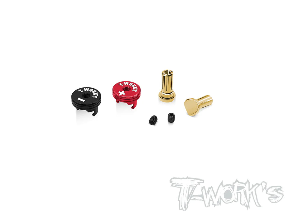 T-Works EA-040-5-RB Polarity Heatsink Connector 5mm (2) - Black/Red