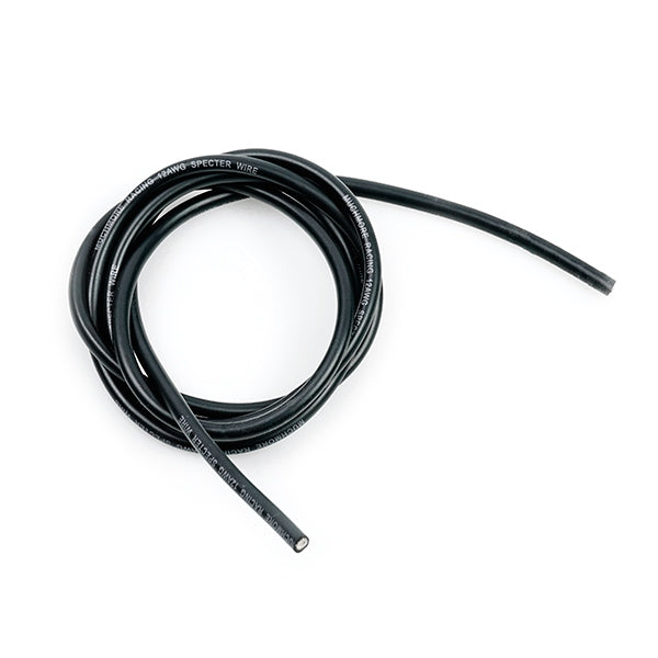 MUCHMORE SPECTER Silver Coting Ultra High Efficiency Silicone Wire 12 AWG Black 100cm (1) MR-SPWK12