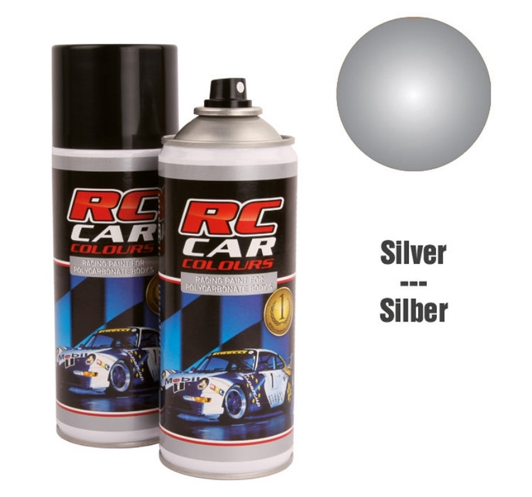 RC Car Colours METALIC SILVER 933 Lexan Colour Spray 150ml -  PRC00933