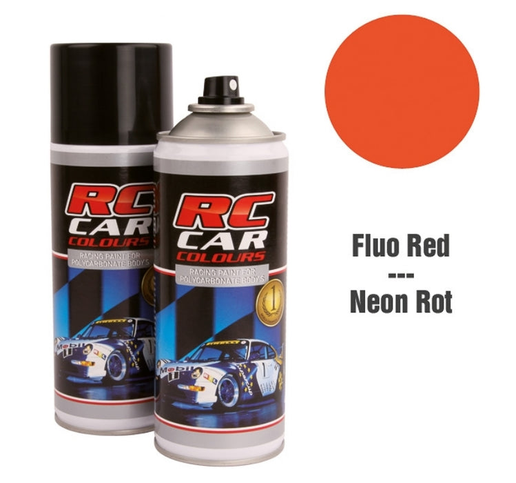 RC Car Colours FLUO RED 005 Lexan Colour Spray 150ml -  PRC01005