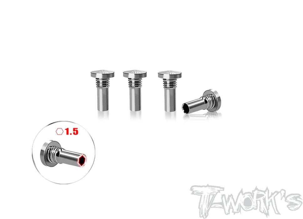 T-Works TP-800R-E 64 Titanium Linear Spring screw for Awesomatix A800R - 4pcs.