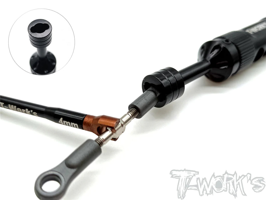 T-Works TT-098-A Hard Coated Turnbuckle Ball-end Mounting Tool (1) (for Xray/Yokomo/Infinity/Tamiya/ARC 1/10 TC)