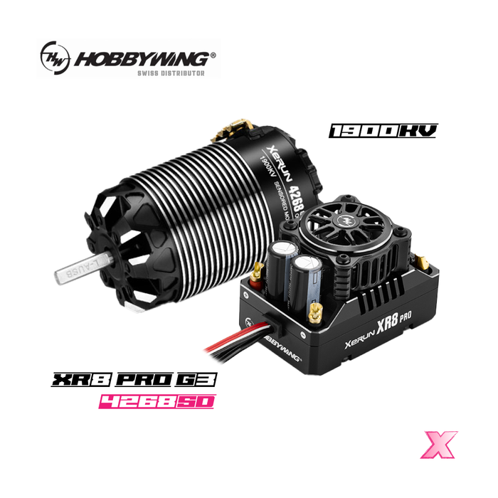 Hobbywing XeRun XR8 PRO G3 COMBO - XR8 Pro G3 + 4268SD G3 1900KV Motor