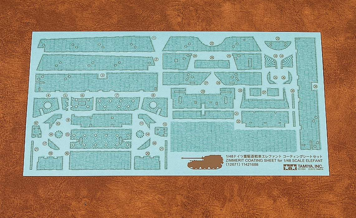 Tamiya Zimmerit Coating Sheet für 1/48 Elefant