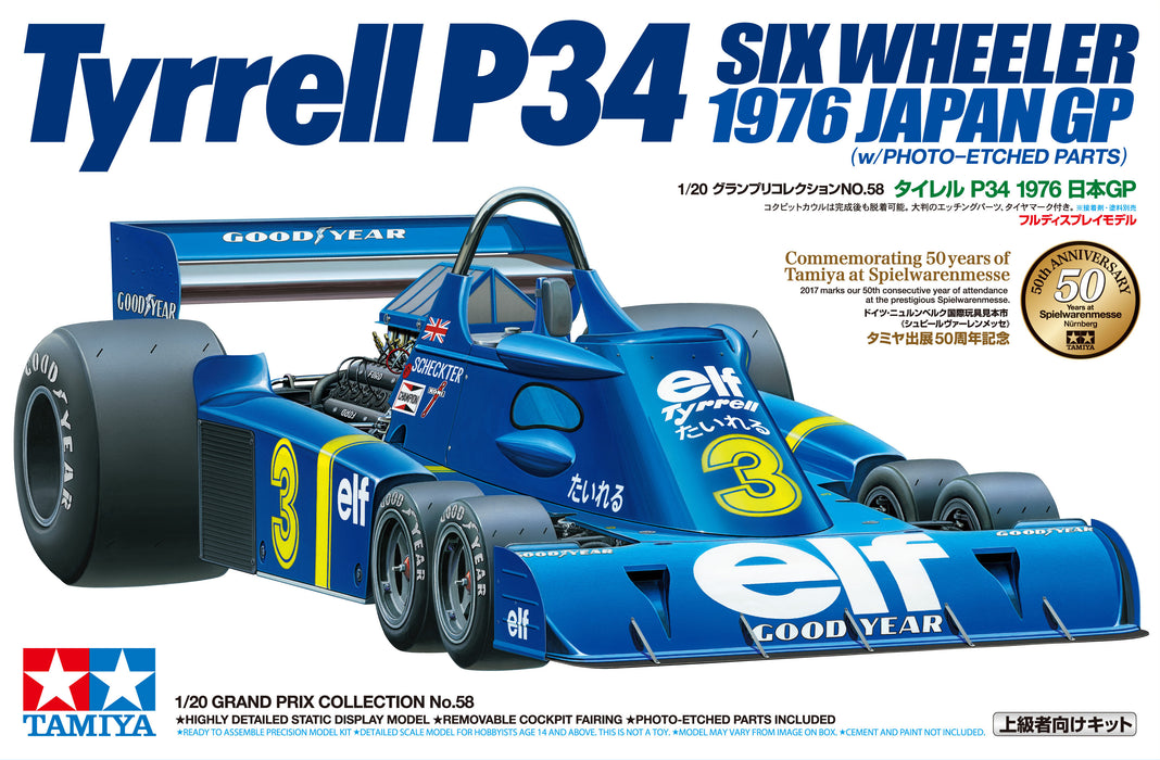 Tamiya 1/20 Tyrrell P34 Six Wh. 1976 Japan GP (PE-Parts)