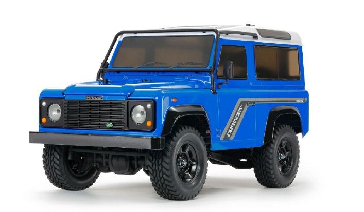 Tamiya Land Rover 90 Defender L Blue (painted) CC-02 - 47478A (ohne ESC)