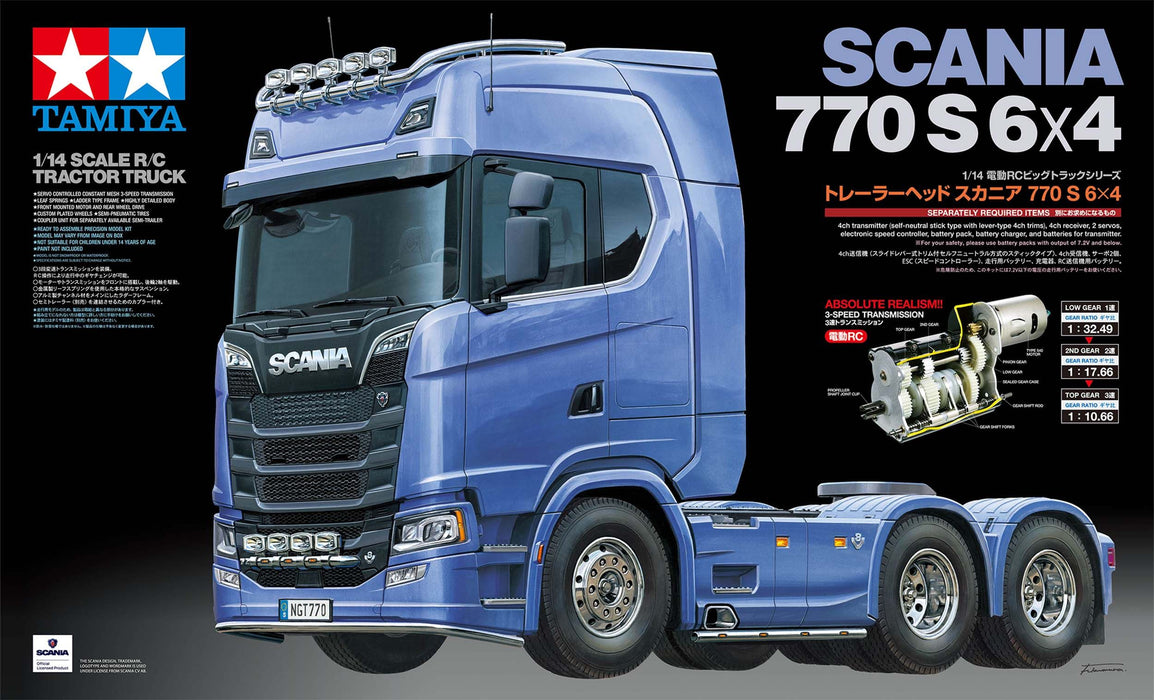 Tamiya RC Scania 770 S 6x4 1/14 Truck Series - 56368 (inklusive ESC)