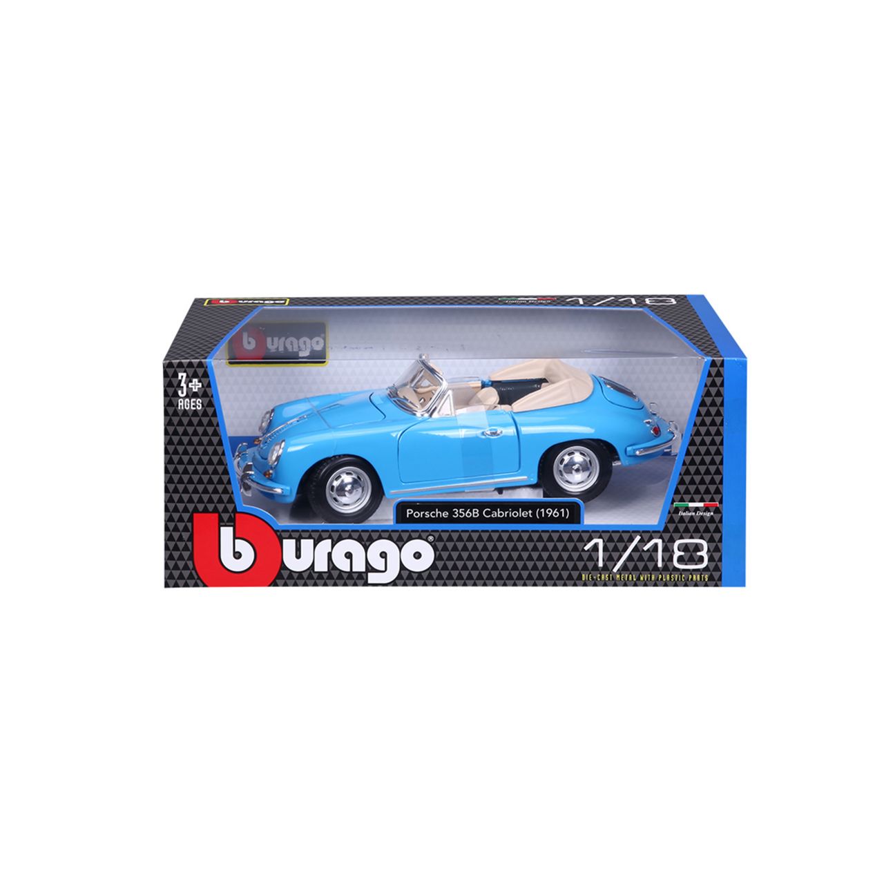 Porsche 356B Cabriolet 1961 1/18 blau - RCXX - RC Racing Shop | RC Models | Tuning & Spare Parts for Professionals
