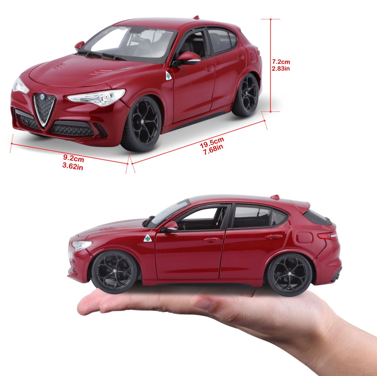 Alfa Romeo Stelvio 1/24 rot - RCXX - RC Racing Shop | RC Models | Tuning & Spare Parts for Professionals