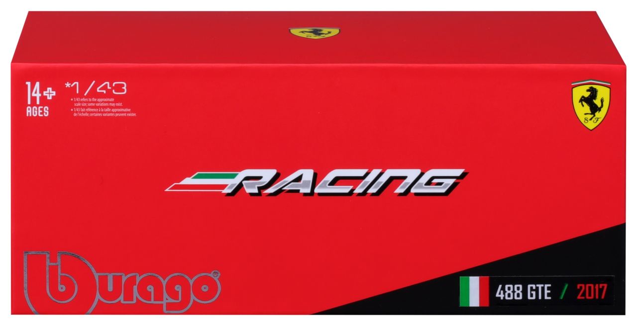 Ferrari Racing 488 GTE 2017 1/43 rot - RCXX - RC Racing Shop | RC Models | Tuning & Spare Parts for Professionals