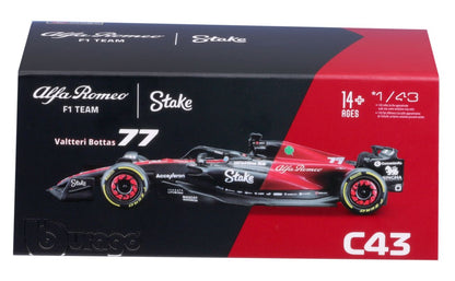 Alfa Romeo F1 Team Stake C43 1/43 Bottas 2023 - RCXX - RC Racing Shop | RC Models | Tuning & Spare Parts for Professionals