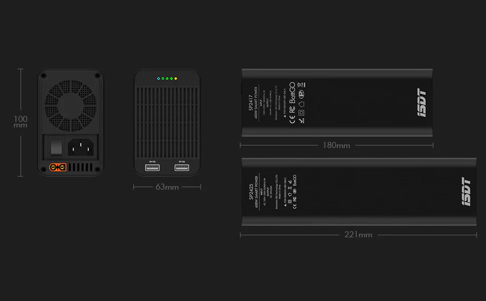 ISDT SP2417 Smart DC Power Supply - 400W / 17A / Power Station for DC Charger & Travel