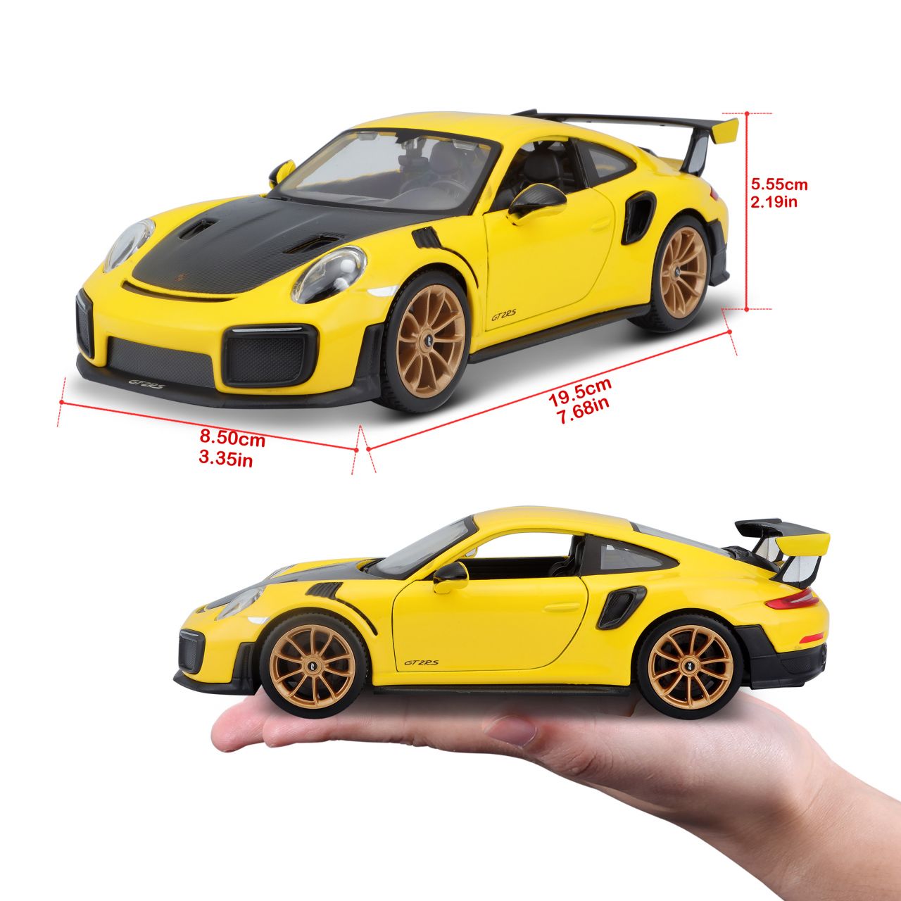 Porsche 911 GT2 RS 1/24 gelb - RCXX - RC Racing Shop | RC Models | Tuning & Spare Parts for Professionals