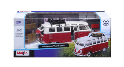 VW-Bus Samba T1 mit Dachträger und Gepäck 1/24 rot - RCXX - RC Racing Shop | RC Models | Tuning & Spare Parts for Professionals
