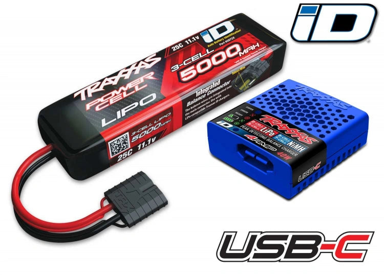 Traxxas USB-C Ladegerät & 3S 5000mAh LiPo Akku Set (11,1V) - 2985-3S - RCXX - RC Racing Shop | RC Models | Tuning & Spare Parts for Professionals