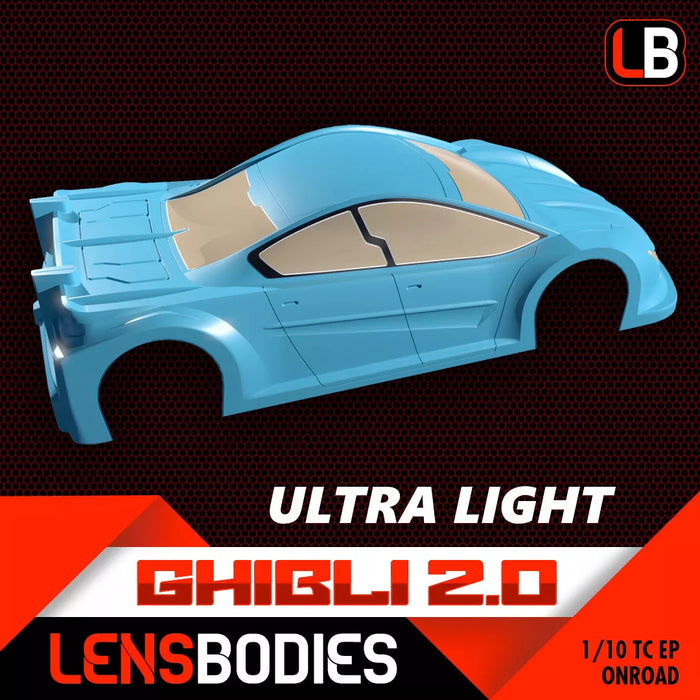 Lens Bodies GHIBLI 2.0 1/10 Touring Onroad 190mm Body Lexan Shell - Ultra Light