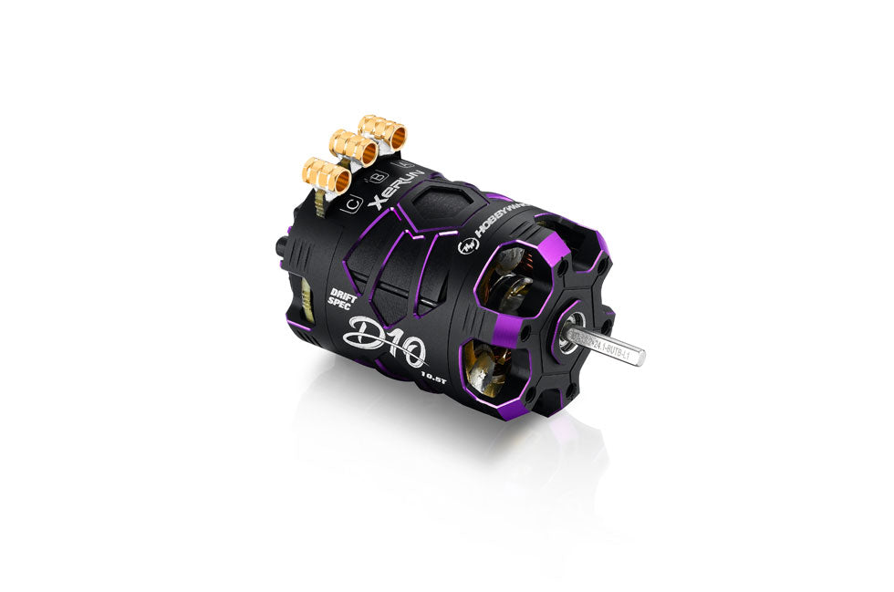 Hobbywing XeRun D10 10.5T Motor for Drift - PURPLE