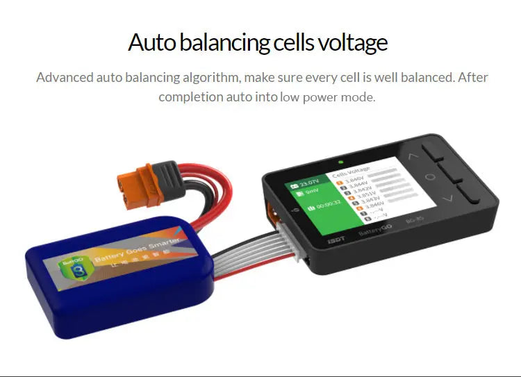 ISDT BG-8S Smart Battery Tester - LCD Display / Digital Battery Capacity Balance Checker