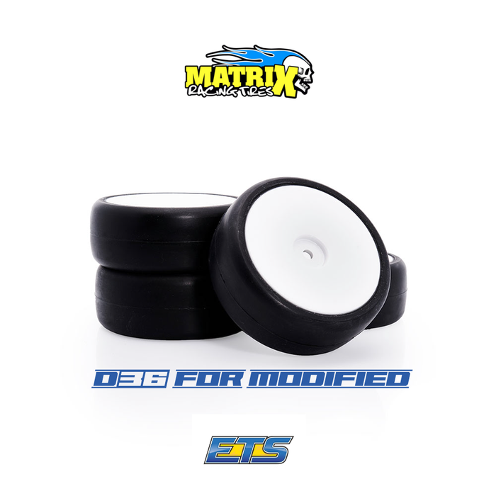 Matrix 1/10 D36 Asphalt "ETS MODIFIED" Touring Car Rubber Tires "Complete Set" (4) - EPAD36