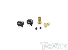 T-Works EA-040-5-BB Polarity Heatsink Connector 5mm (2) - Black/Black - RCXX - rc racing for professionals