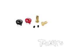 T-Works EA-040-5-RB Polarity Heatsink Connector 5mm (2) - Black/Red - RCXX - rc racing for professionals