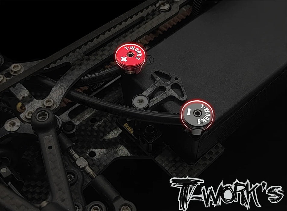 T-Works EA-040-5-RB Polarity Heatsink Connector 5mm (2) - Black/Red