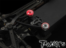 T-Works EA-040-4-BB Polarity Heatsink Connector 4mm (2) - Black/Red - RCXX - rc racing for professionals