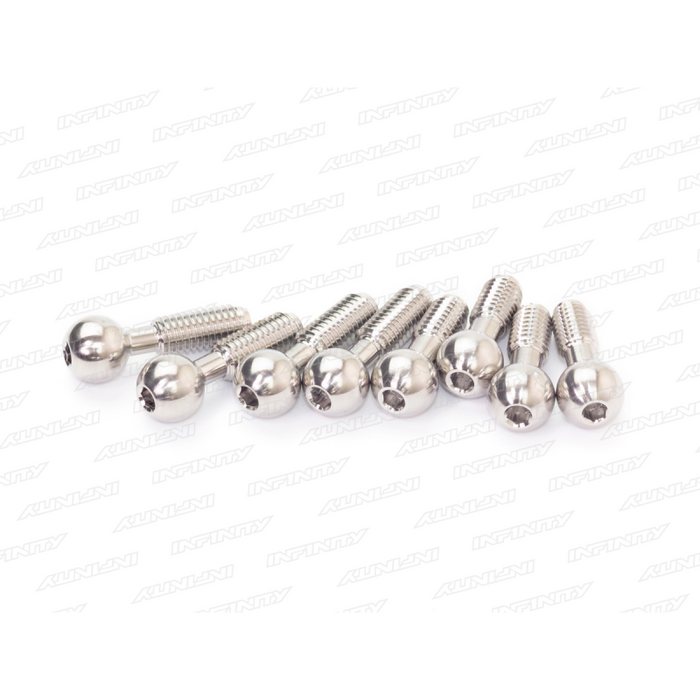 Infinity TITANIUM BALL SCREW SET - 8MM FRONT/REAR (8) G144