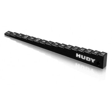 Hudy Chassis Ride Height Gauge 0mm to 15mm (1mm Stepped) - H107713