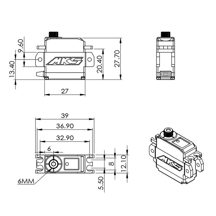 MKS HV50P 1/12 pancar Servo