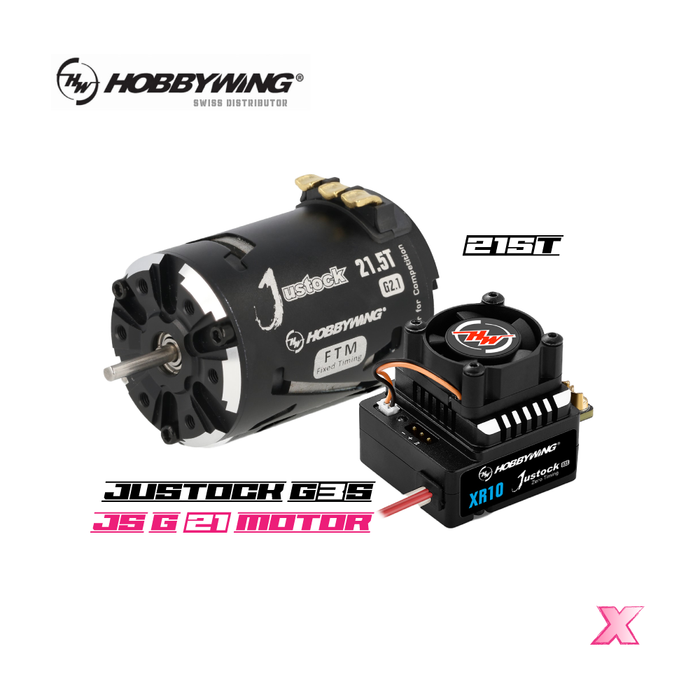 Hobbywing XeRun XR10 Justock COMBO - Justock G3S + Justock 3650 SD G2.1 Motor 21.5T