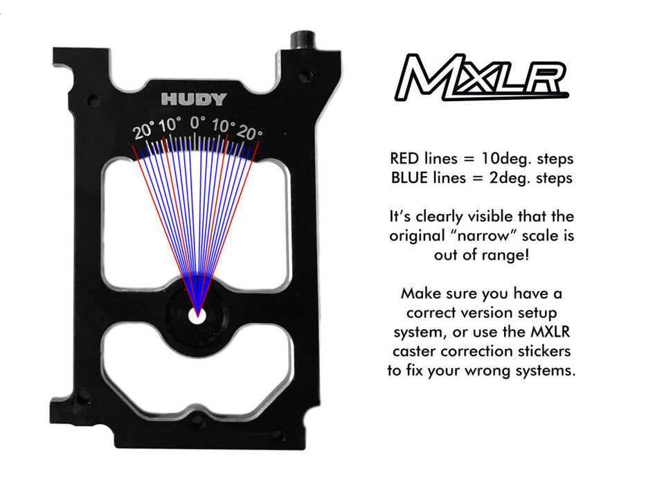MXLR Setup System Caster correction (for HUDY 1/10 TC Alloy System) - MAX-07-007