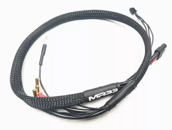 MR33 2S XT60 Ladekabel 600mm (4/5mm Dual Plug - XH) - Schwarz - MR33-BCL600-XT60