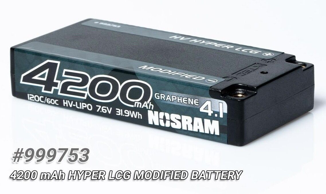 Nosram Graphene-4.1 4200mAh 7.6V 120C/60C HV Hyper LCG Modified Shorty LiPo Akku - 160g - 999753