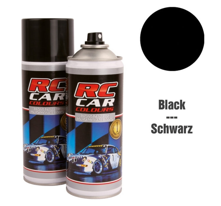 RC Car Colors BLACK 610 Lexan Color Spray 150ml - PRC00610