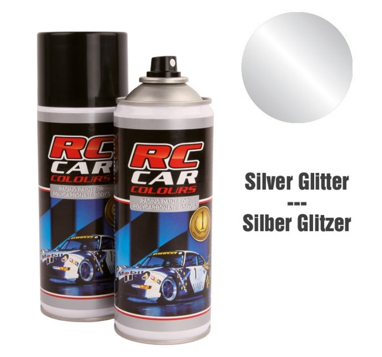 RC Car Colours SILVER GLITTER 924 Lexan Colour Spray 150ml -  PRC00924