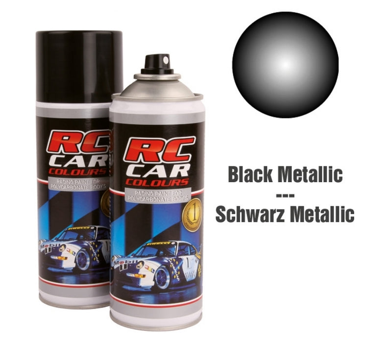 RC Car Colours METALIC BLACK 935 Lexan Colour Spray 150ml -  PRC00935