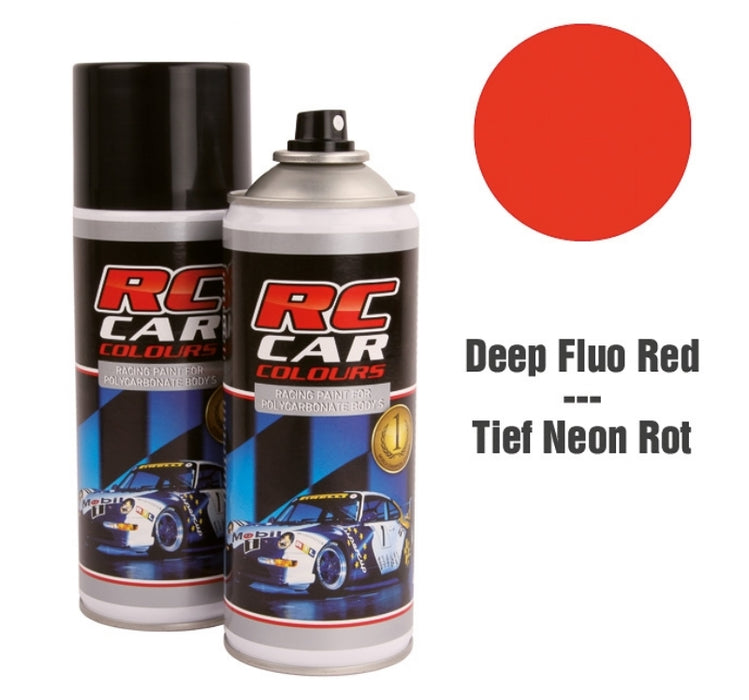 RC Car Colours FLUO RED RUBY 010 Lexan Colour Spray 150ml -  PRC01010