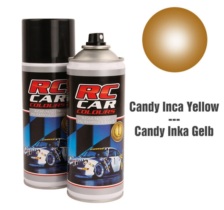 RC Car Colours CANDY INCA YELLOW 023 Lexan Colour Spray 150ml -  PRC01023