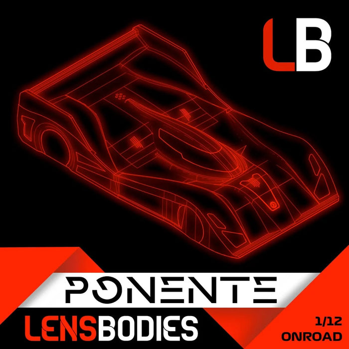 Lens Bodies PONENTE 1/12 Onroad Body Lexan Shell - Standard