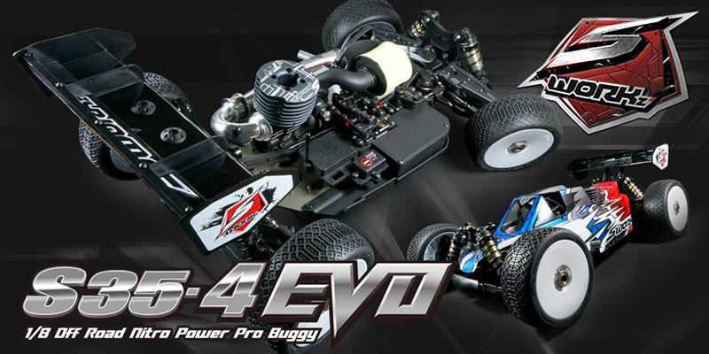 Xtreme ARIA PRECUT SWORKZ S35-4EVO 1/8 Scale Nitro Buggy Competition Body Shell - Ultra Light 0.7mm - MTB0425-07CW