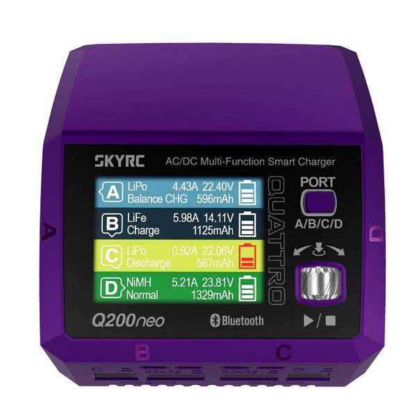 SkyRC Q200 Neo LiPo 1-6s 10A 200W 230V - 4-way charger