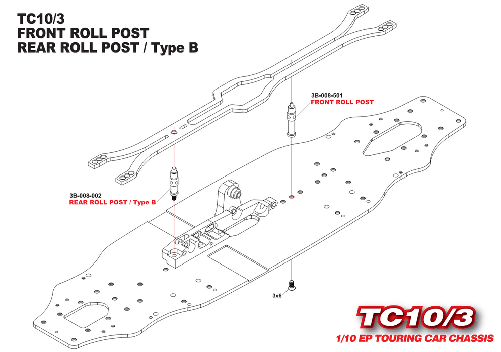 Axon TC10/3 Rear Roll Post / Typ B - 3B-008-002