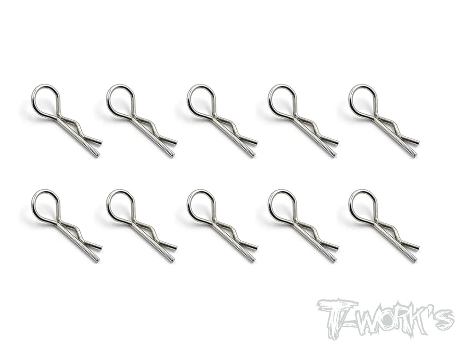 T-Works TA-121M Bent Body Clips M (10)