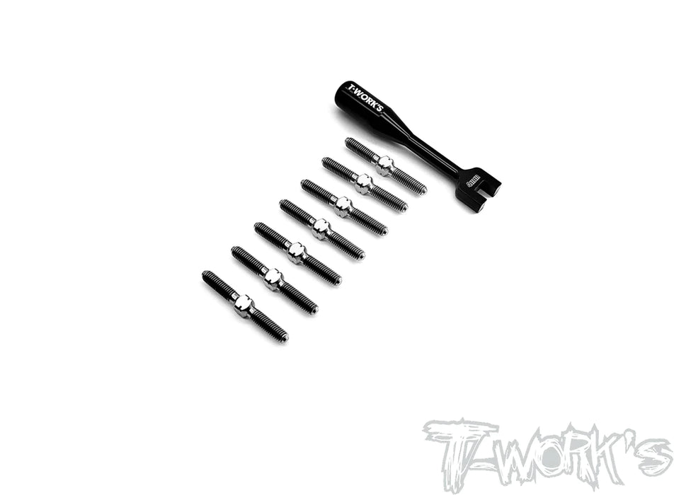 T-Works TB-243 64 Titanium Turnbuckle Set for INFINITY IF14-2 FWD