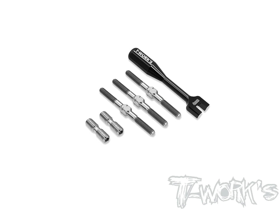 T-Works TB-302 64 Titanium Turnbuckle Set for Xray X1'24