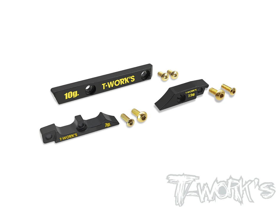 T-Works TE-A800R-A Brass Motor Mount Weights Set 7+7.5+10g for Awesomatix A800R